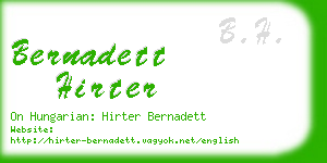 bernadett hirter business card